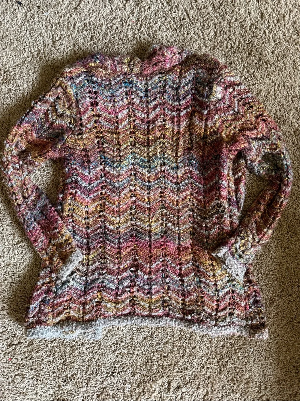 Multi-Color Open Front Women's Sweater Cardigan